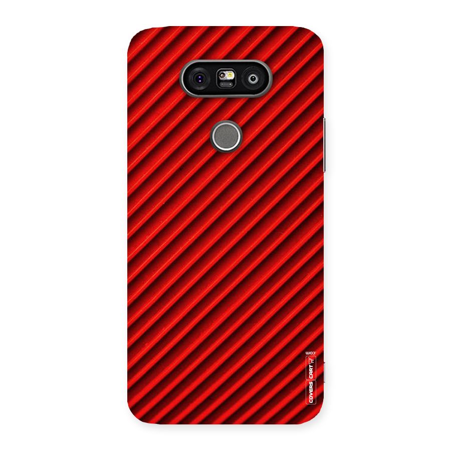Red Rugged Stripes Back Case for LG G5