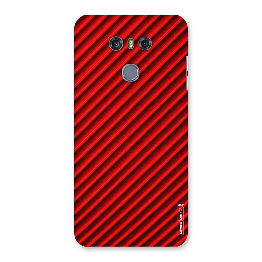Red Rugged Stripes Back Case for LG G6