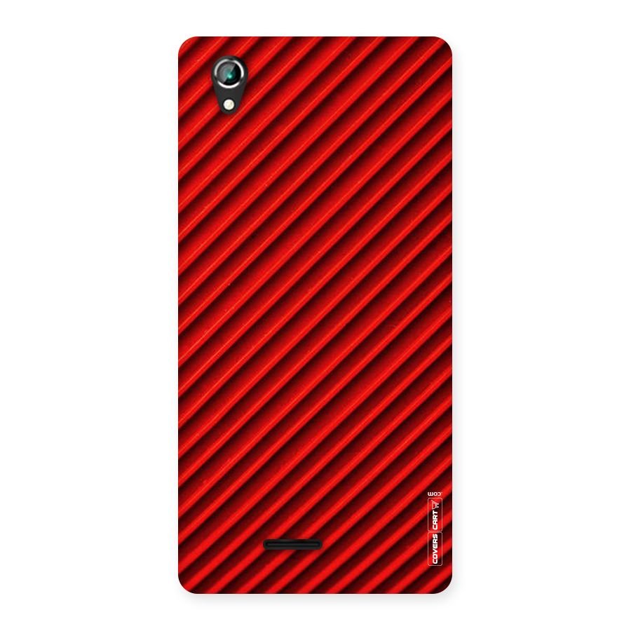 Red Rugged Stripes Back Case for Lava Iris 800