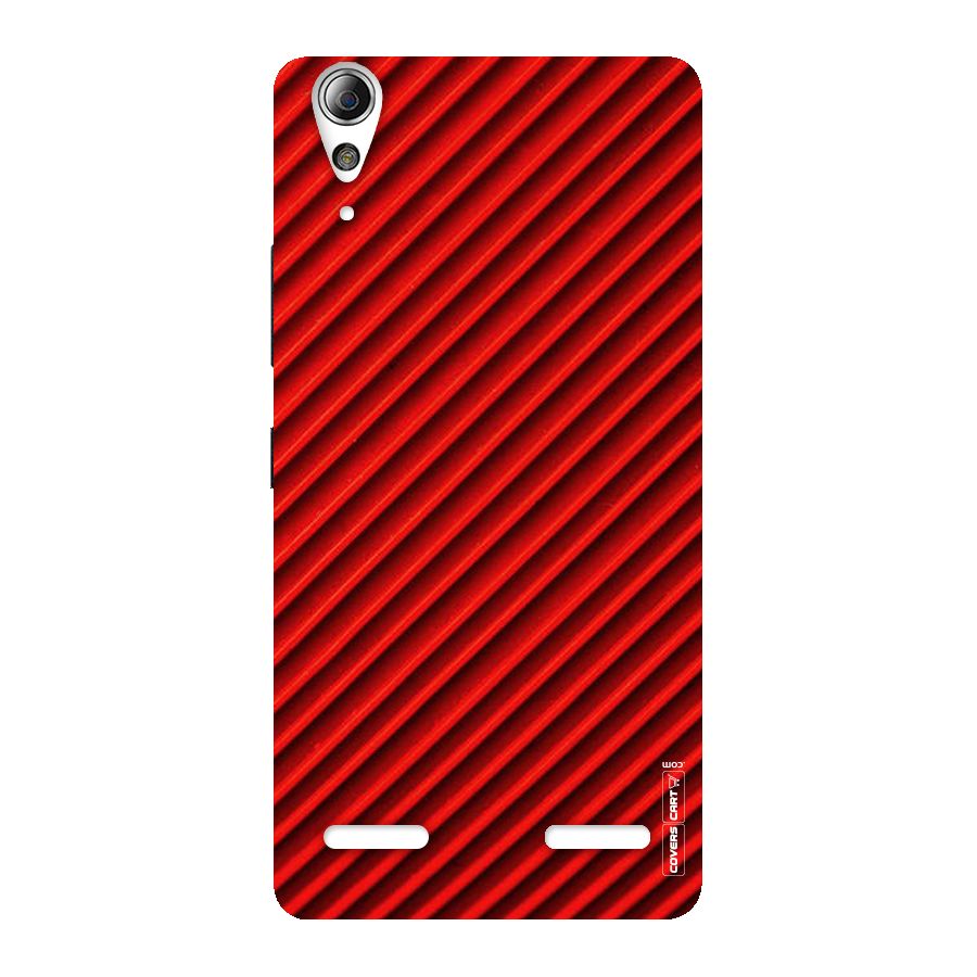 Red Rugged Stripes Back Case for Lenovo A6000