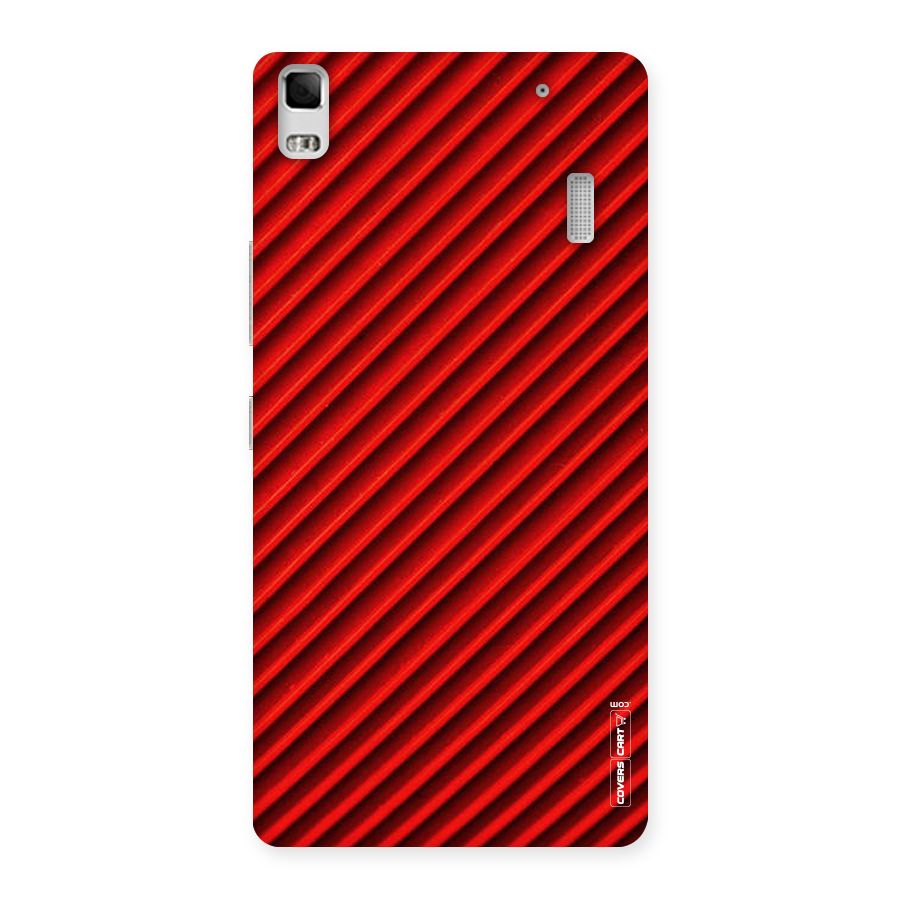 Red Rugged Stripes Back Case for Lenovo K3 Note
