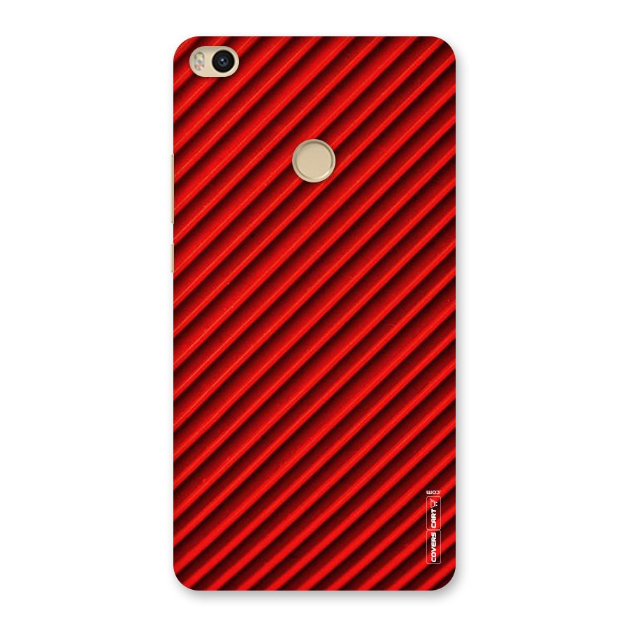 Red Rugged Stripes Back Case for Mi Max 2