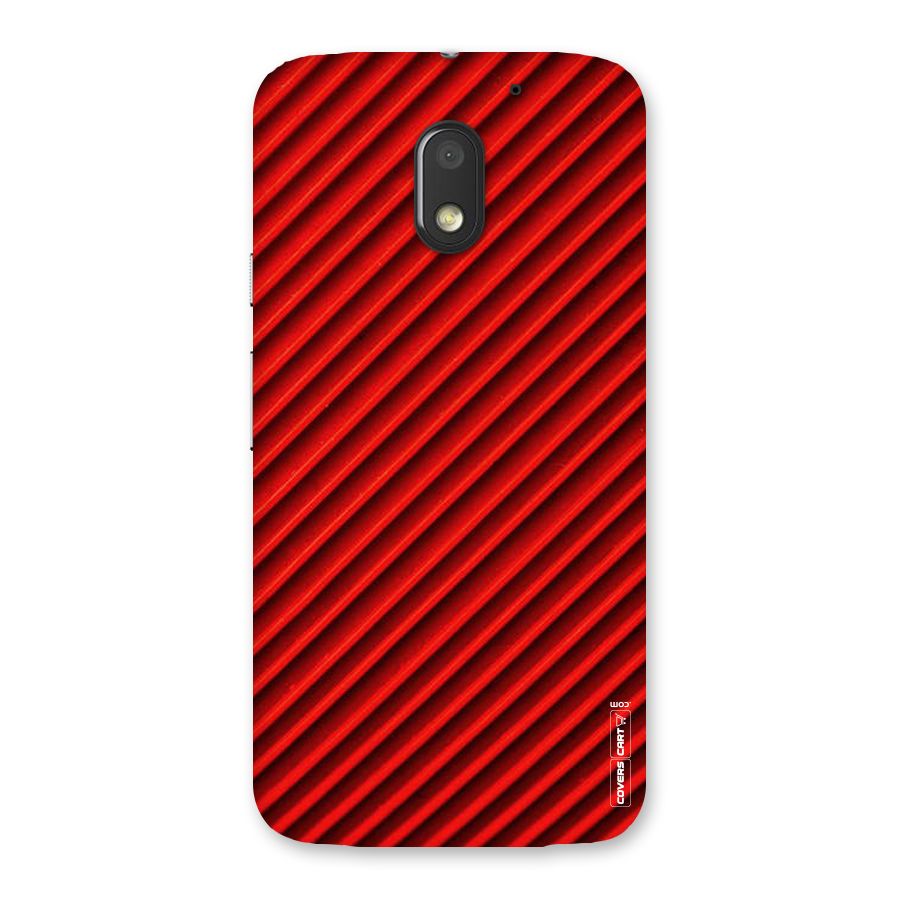 Red Rugged Stripes Back Case for Moto E3 Power
