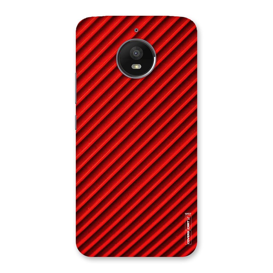 Red Rugged Stripes Back Case for Moto E4 Plus