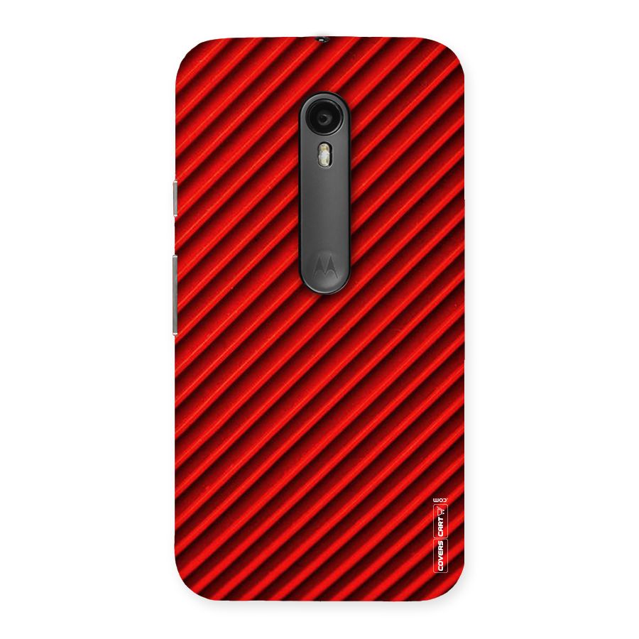 Red Rugged Stripes Back Case for Moto G3