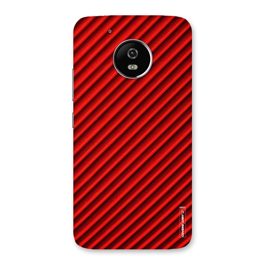 Red Rugged Stripes Back Case for Moto G5