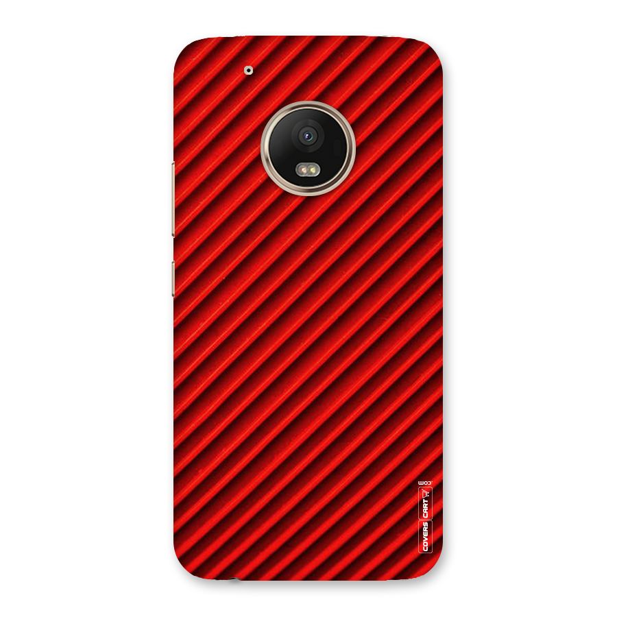 Red Rugged Stripes Back Case for Moto G5 Plus