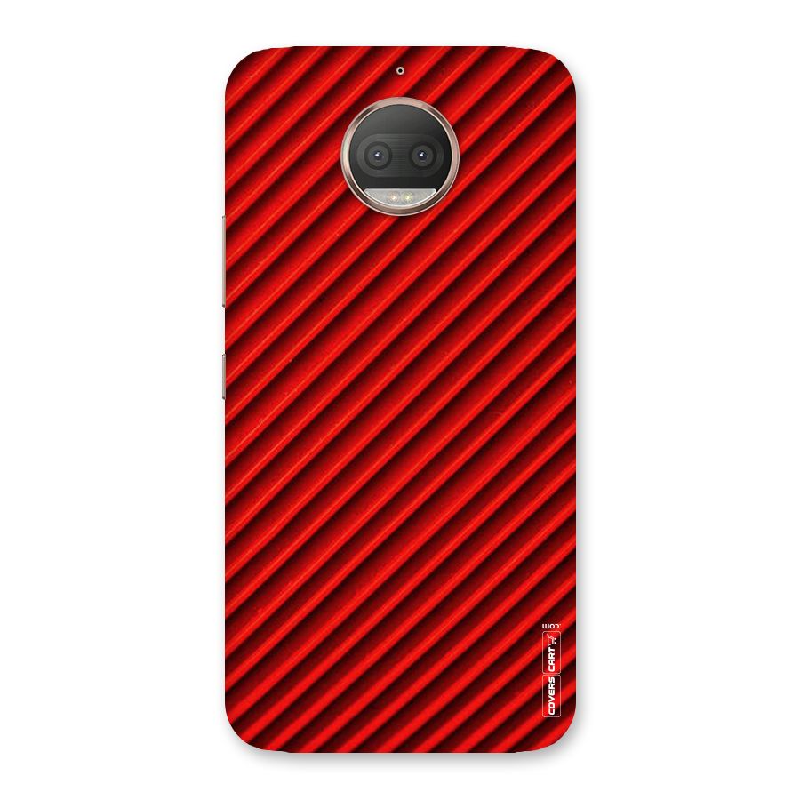 Red Rugged Stripes Back Case for Moto G5s Plus