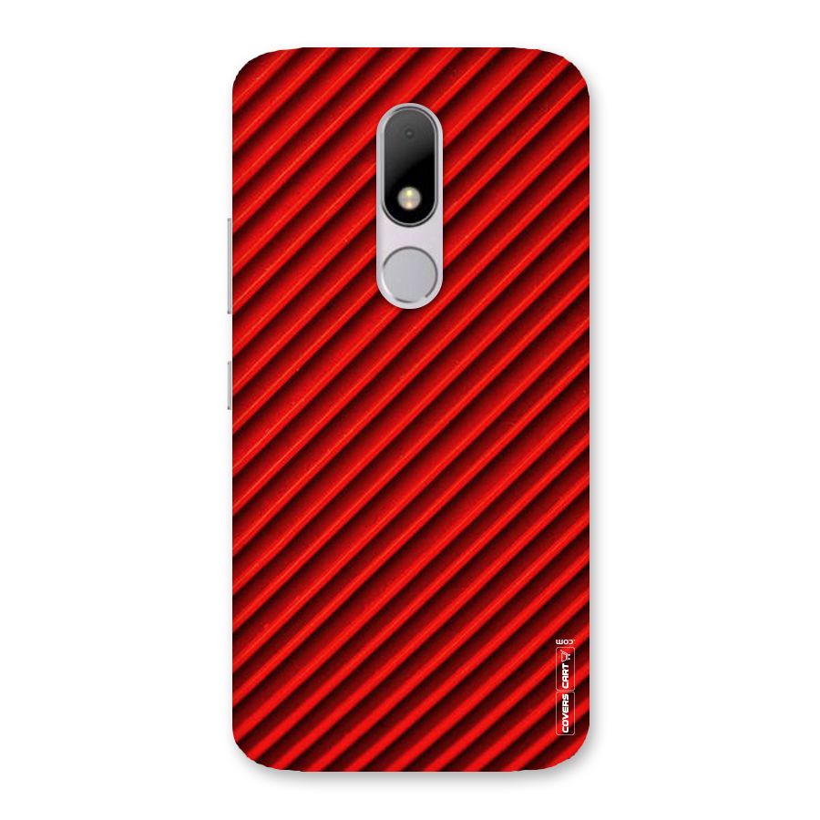 Red Rugged Stripes Back Case for Moto M