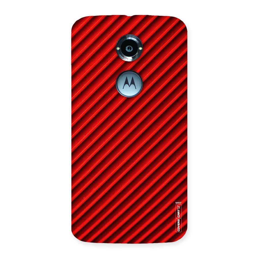 Red Rugged Stripes Back Case for Moto X 2nd Gen