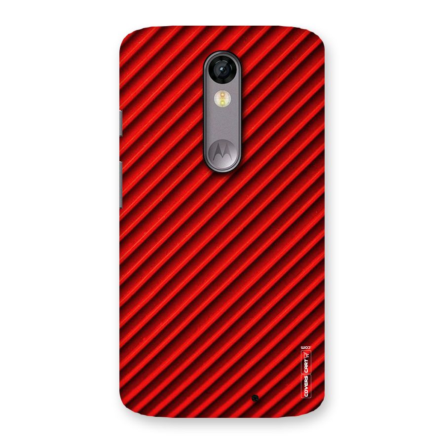 Red Rugged Stripes Back Case for Moto X Force
