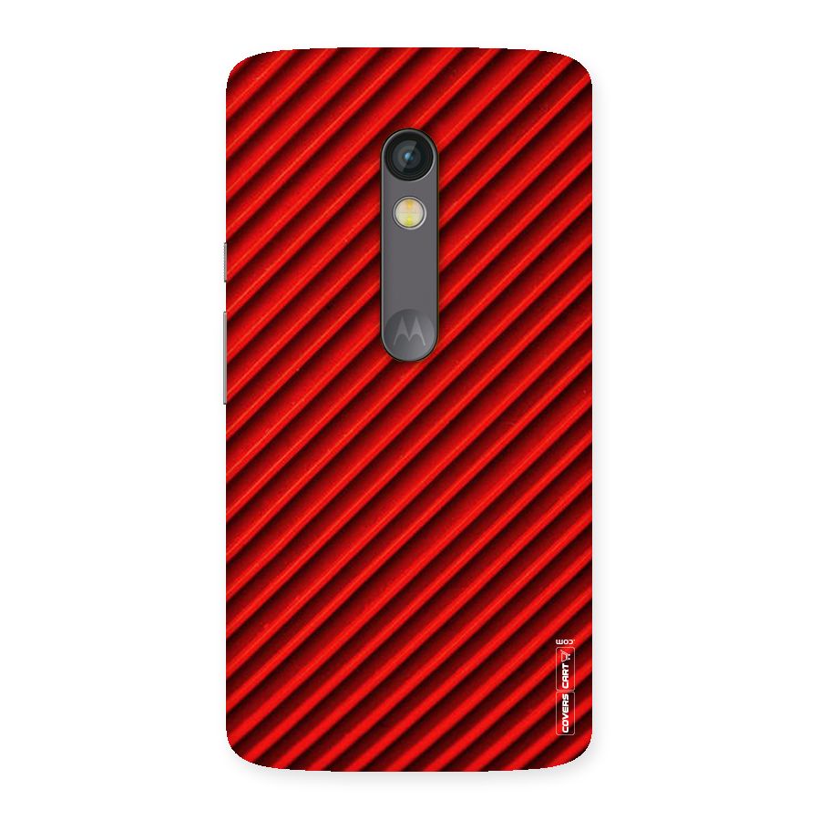 Red Rugged Stripes Back Case for Moto X Play