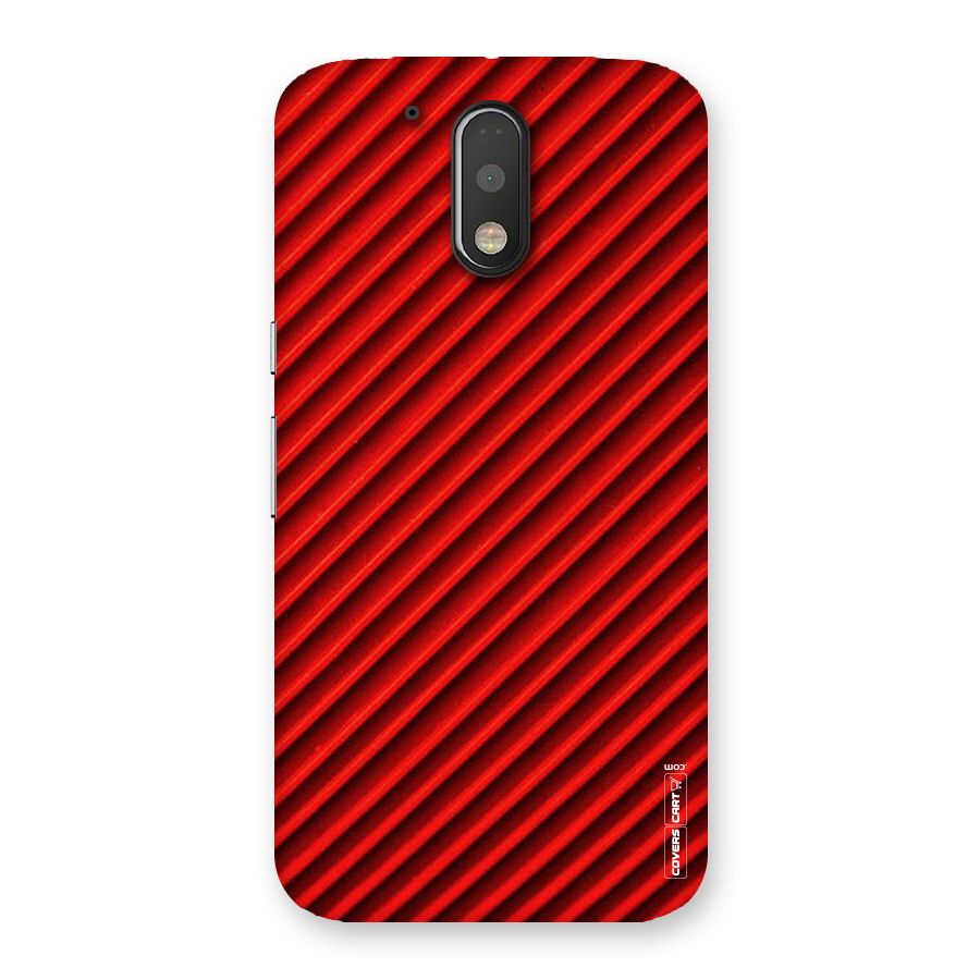 Red Rugged Stripes Back Case for Motorola Moto G4