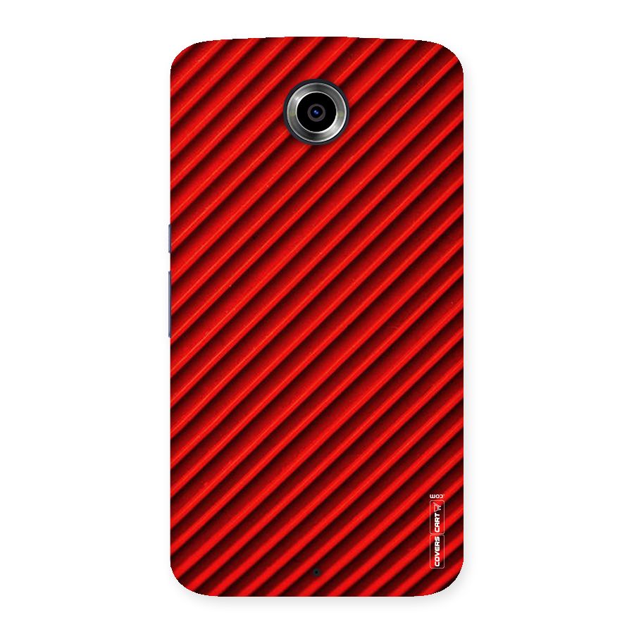 Red Rugged Stripes Back Case for Nexsus 6