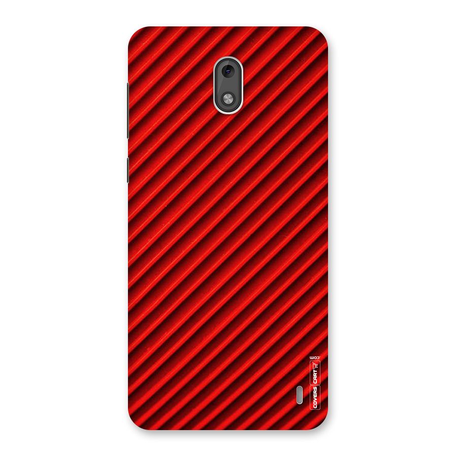 Red Rugged Stripes Back Case for Nokia 2