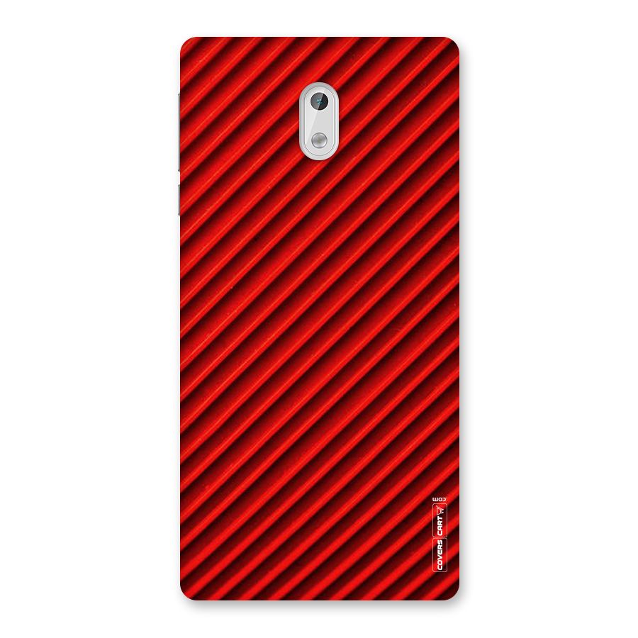 Red Rugged Stripes Back Case for Nokia 3