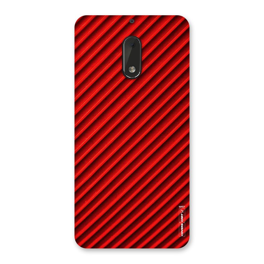 Red Rugged Stripes Back Case for Nokia 6