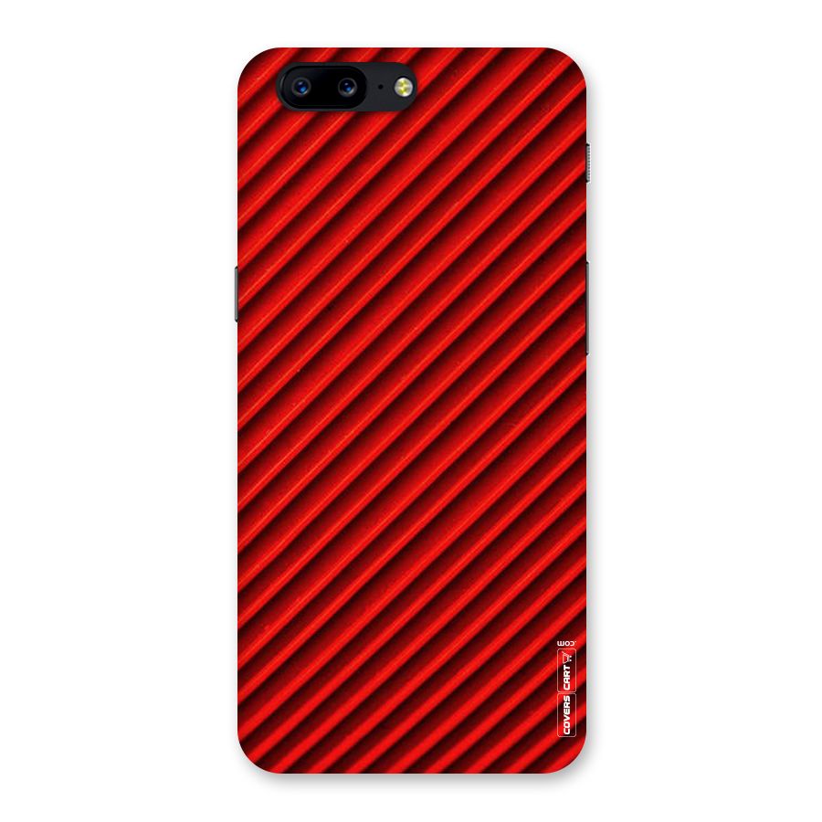 Red Rugged Stripes Back Case for OnePlus 5