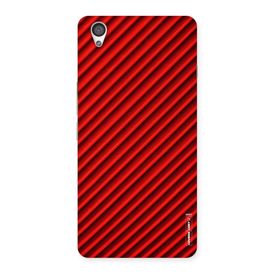 Red Rugged Stripes Back Case for OnePlus X