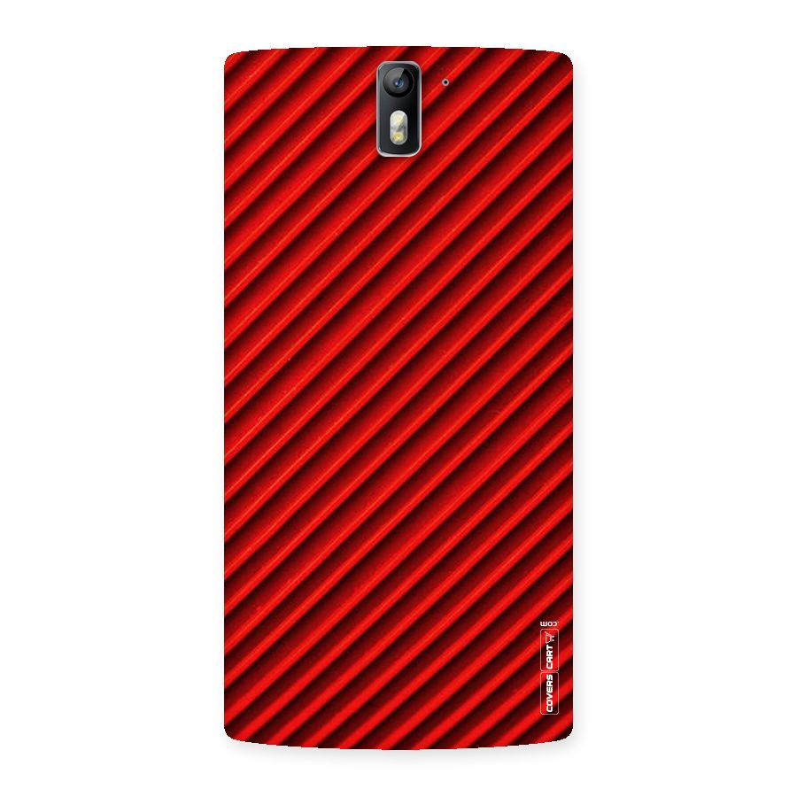 Red Rugged Stripes Back Case for One Plus One