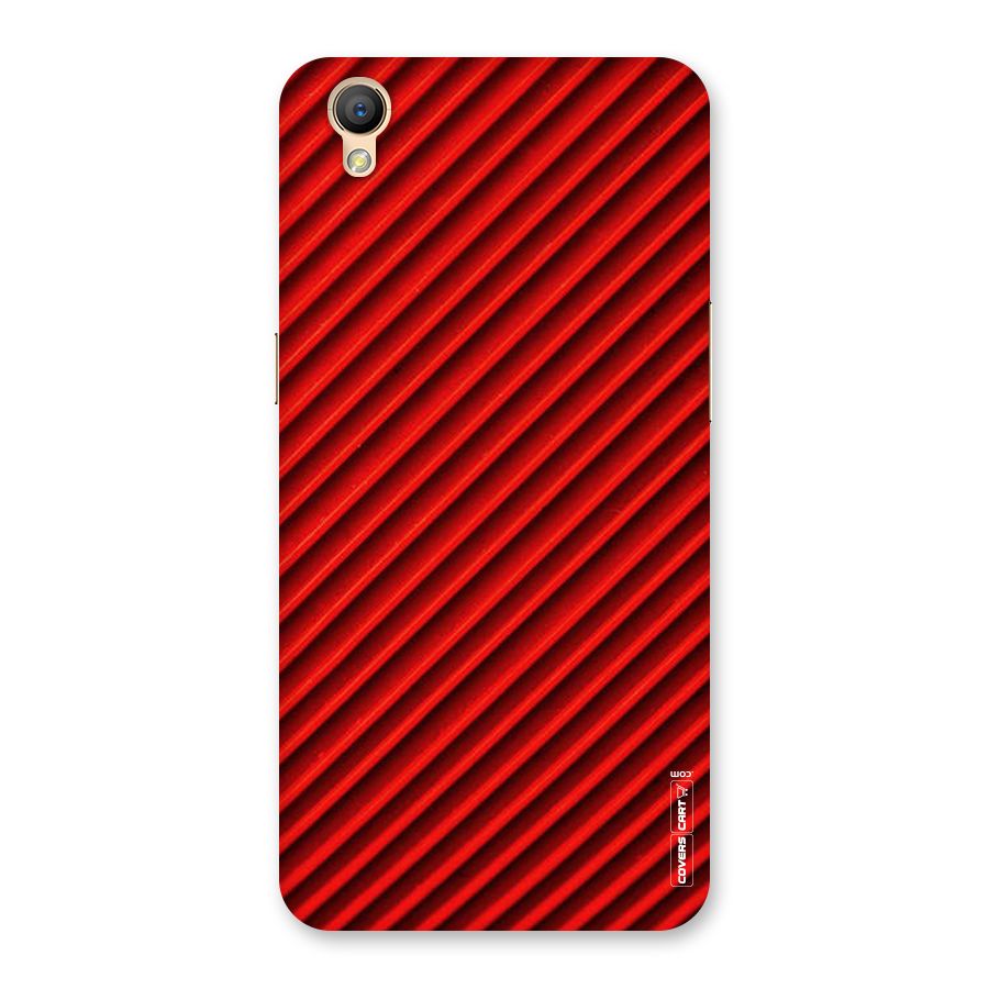 Red Rugged Stripes Back Case for Oppo A37