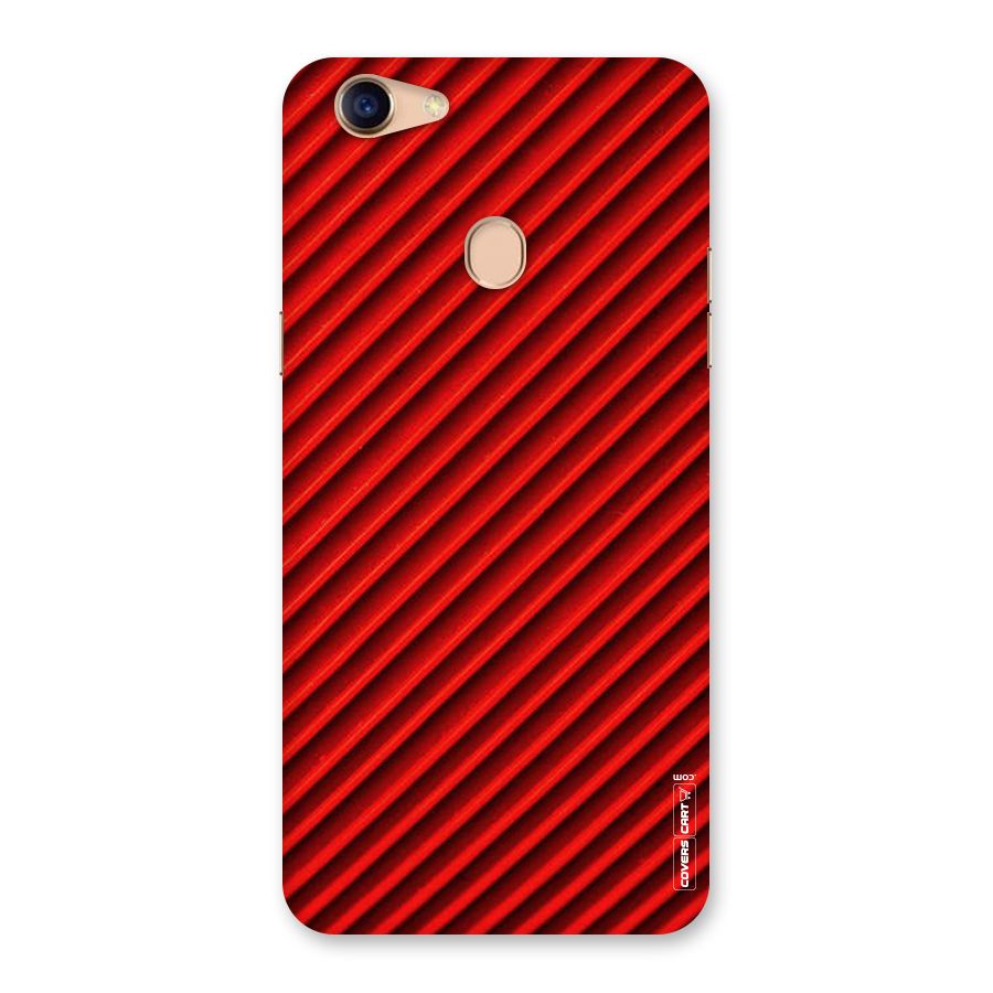 Red Rugged Stripes Back Case for Oppo F5