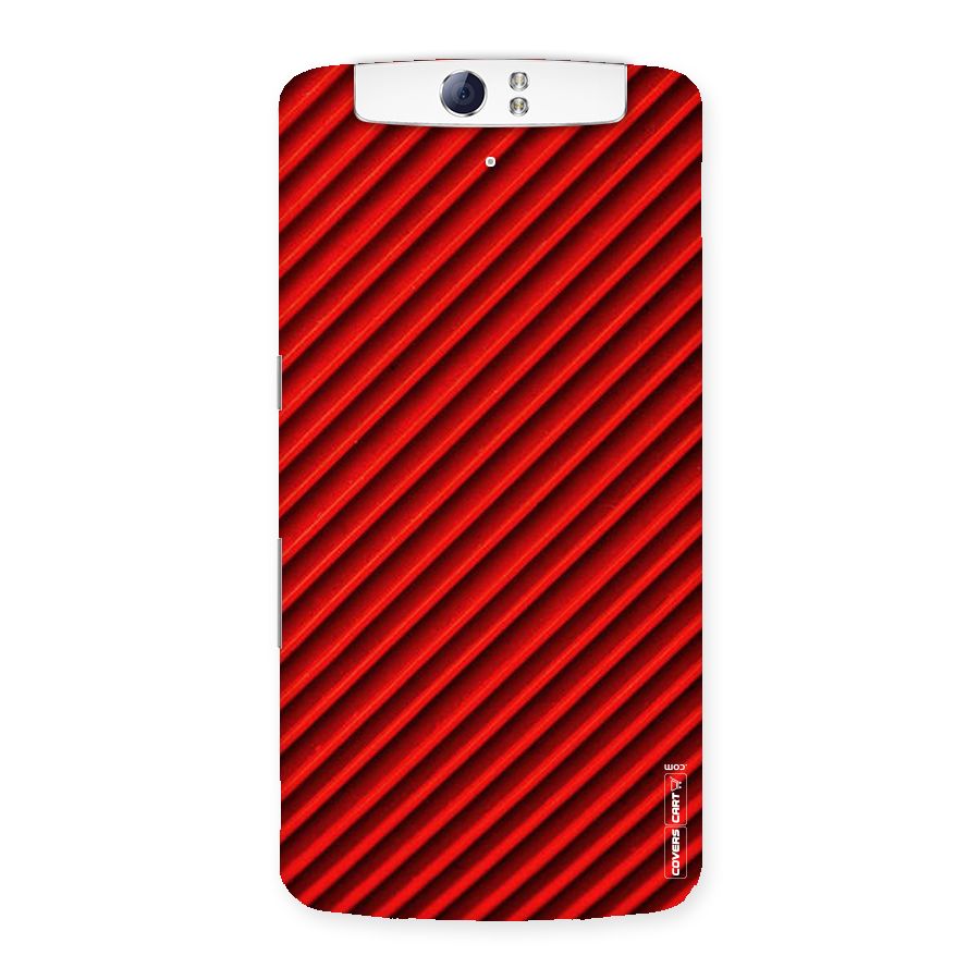 Red Rugged Stripes Back Case for Oppo N1