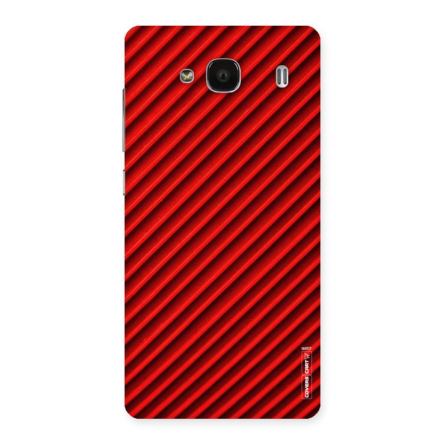 Red Rugged Stripes Back Case for Redmi 2s