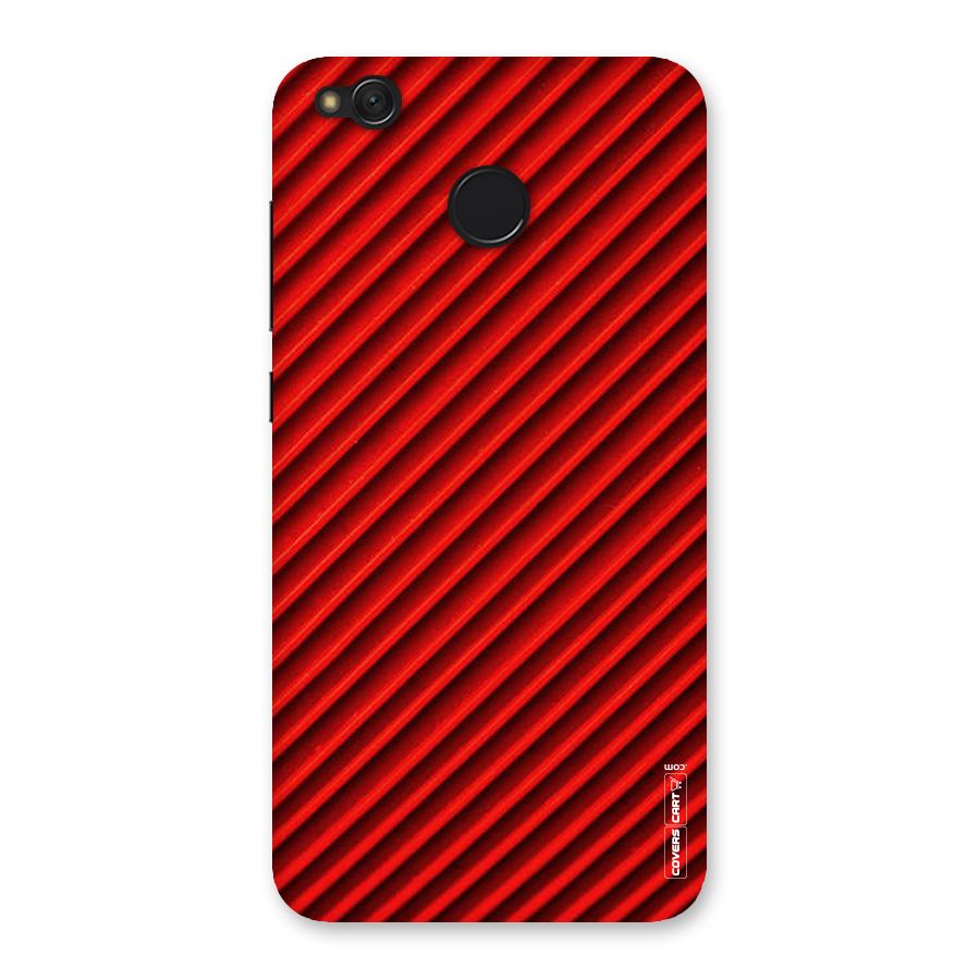 Red Rugged Stripes Back Case for Redmi 4