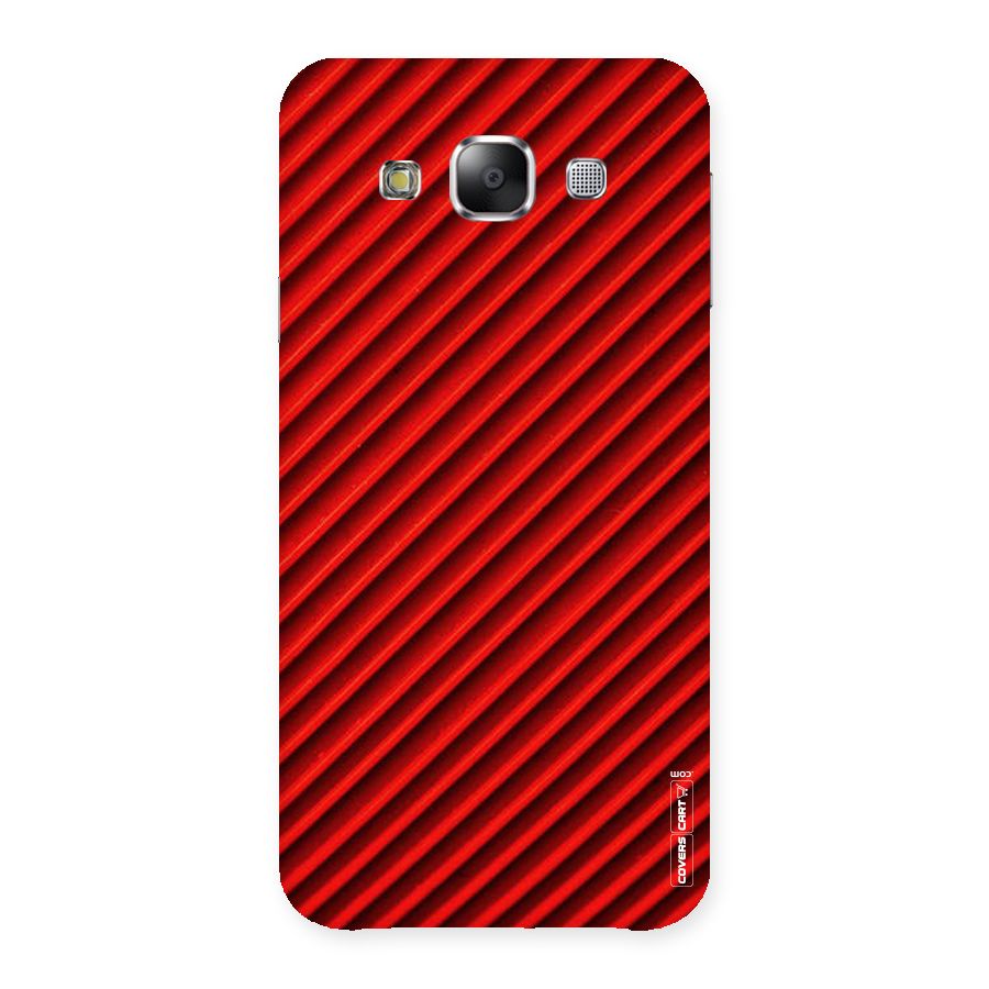 Red Rugged Stripes Back Case for Samsung Galaxy E5