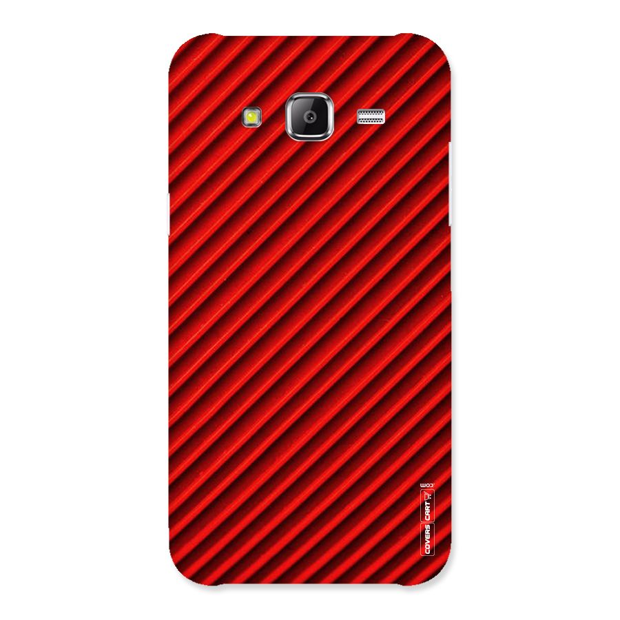 Red Rugged Stripes Back Case for Samsung Galaxy J5