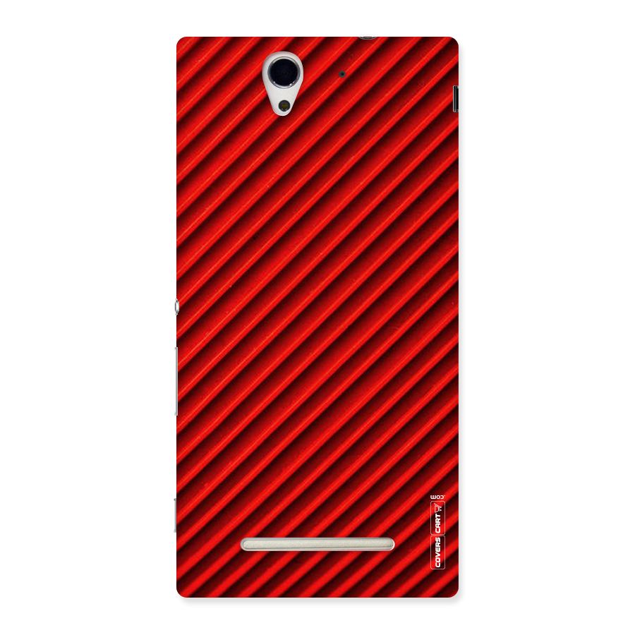 Red Rugged Stripes Back Case for Sony Xperia C3