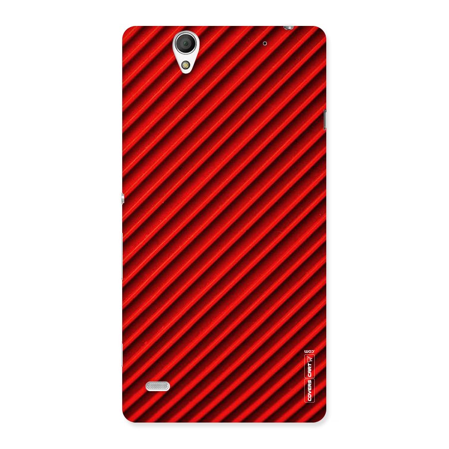Red Rugged Stripes Back Case for Sony Xperia C4