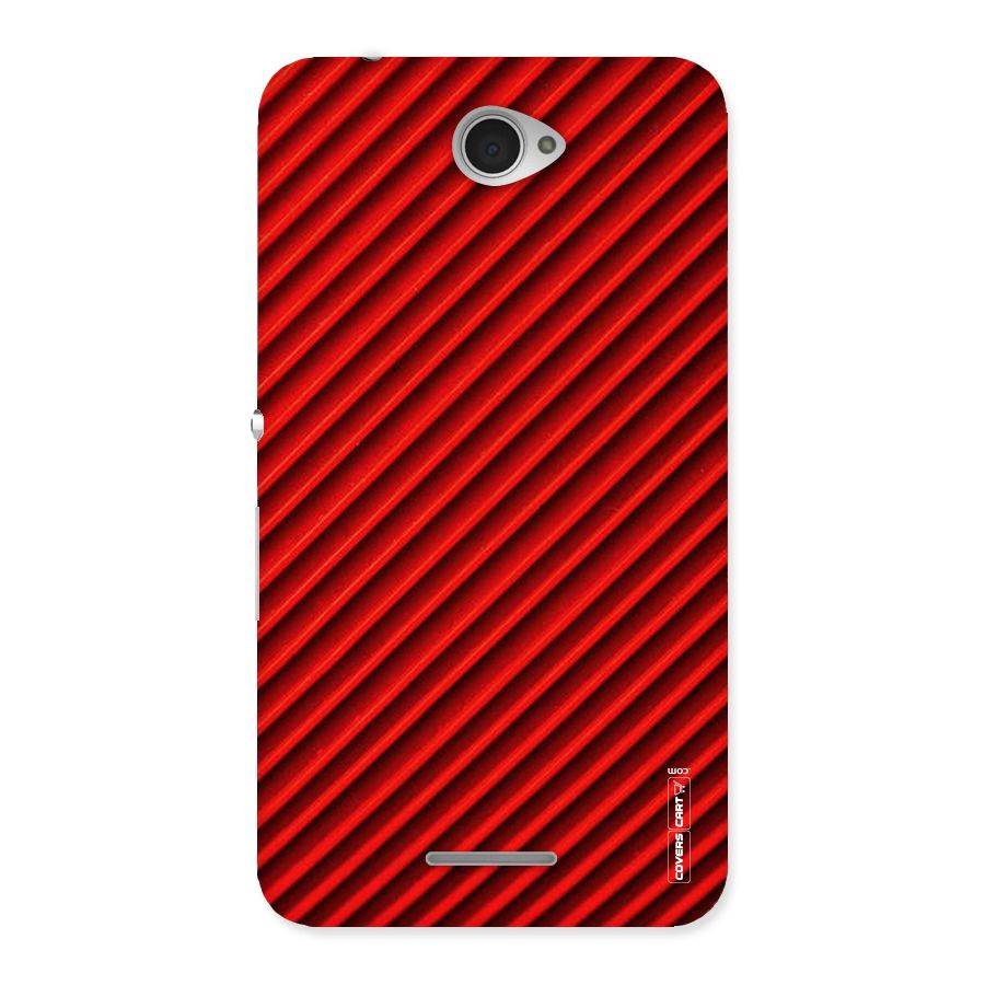 Red Rugged Stripes Back Case for Sony Xperia E4