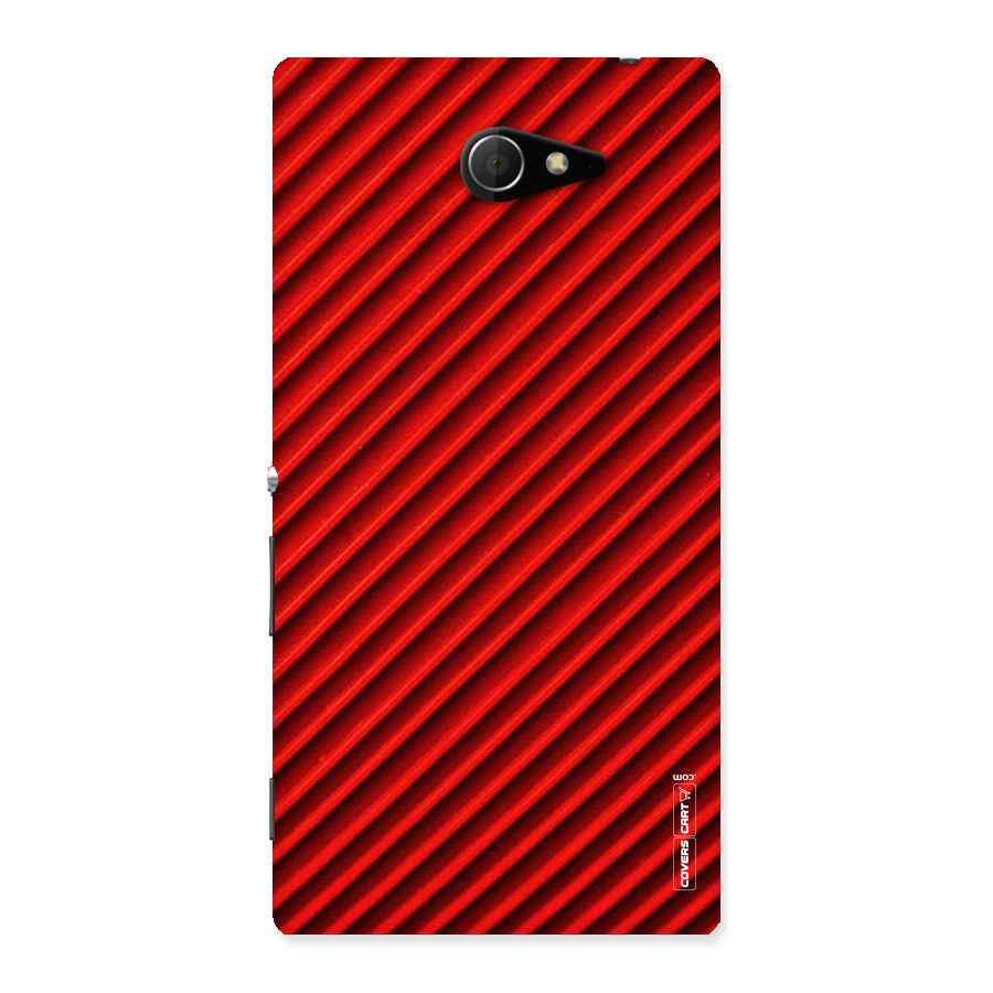 Red Rugged Stripes Back Case for Sony Xperia M2