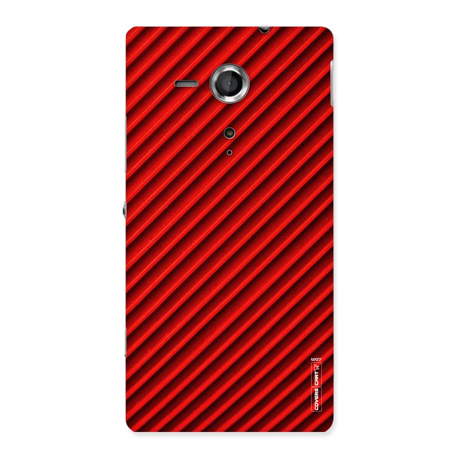 Red Rugged Stripes Back Case for Sony Xperia SP