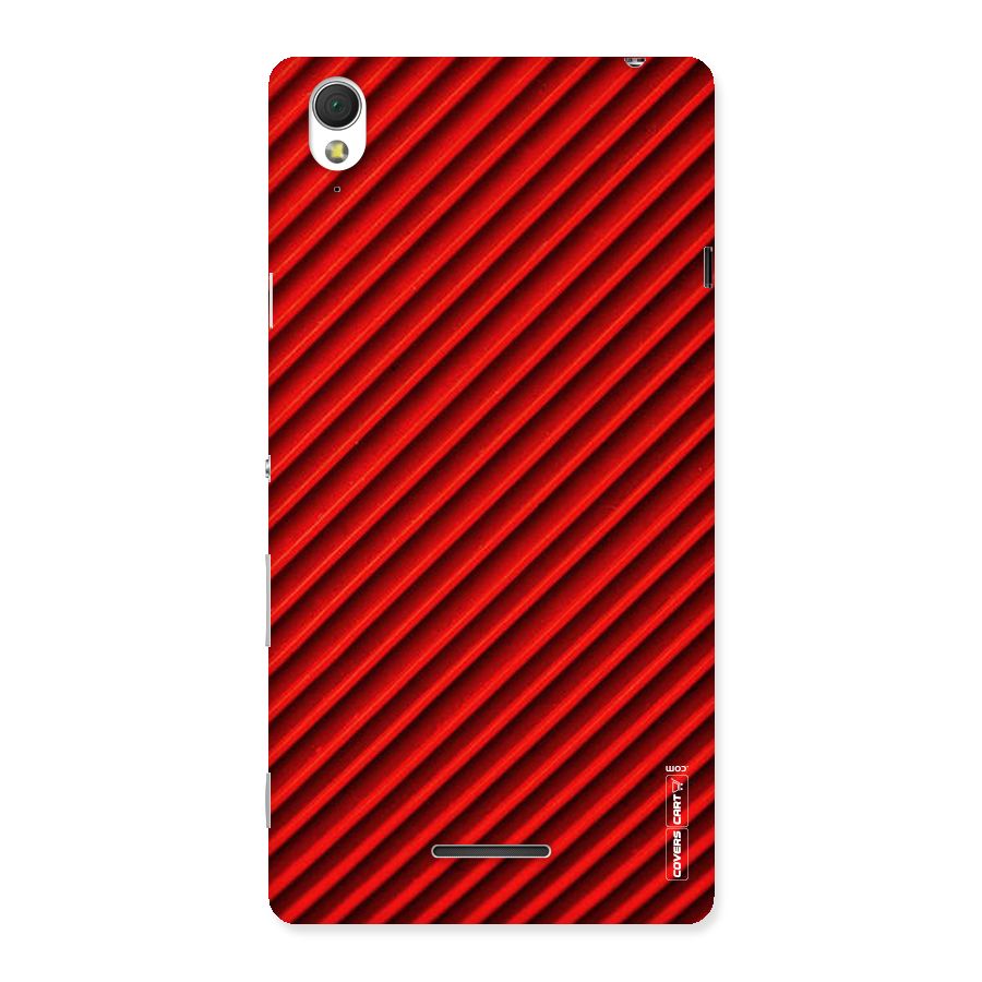 Red Rugged Stripes Back Case for Sony Xperia T3