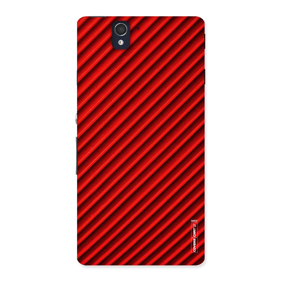 Red Rugged Stripes Back Case for Sony Xperia Z