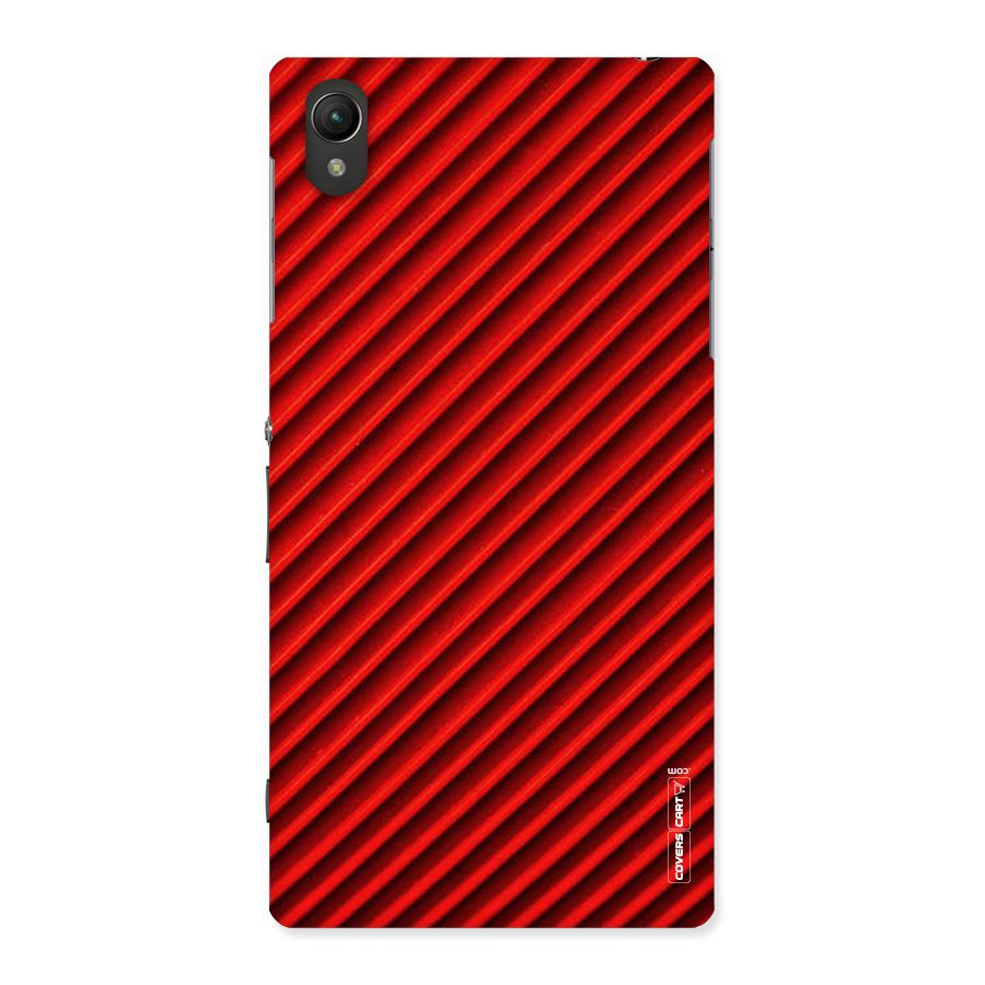 Red Rugged Stripes Back Case for Sony Xperia Z1