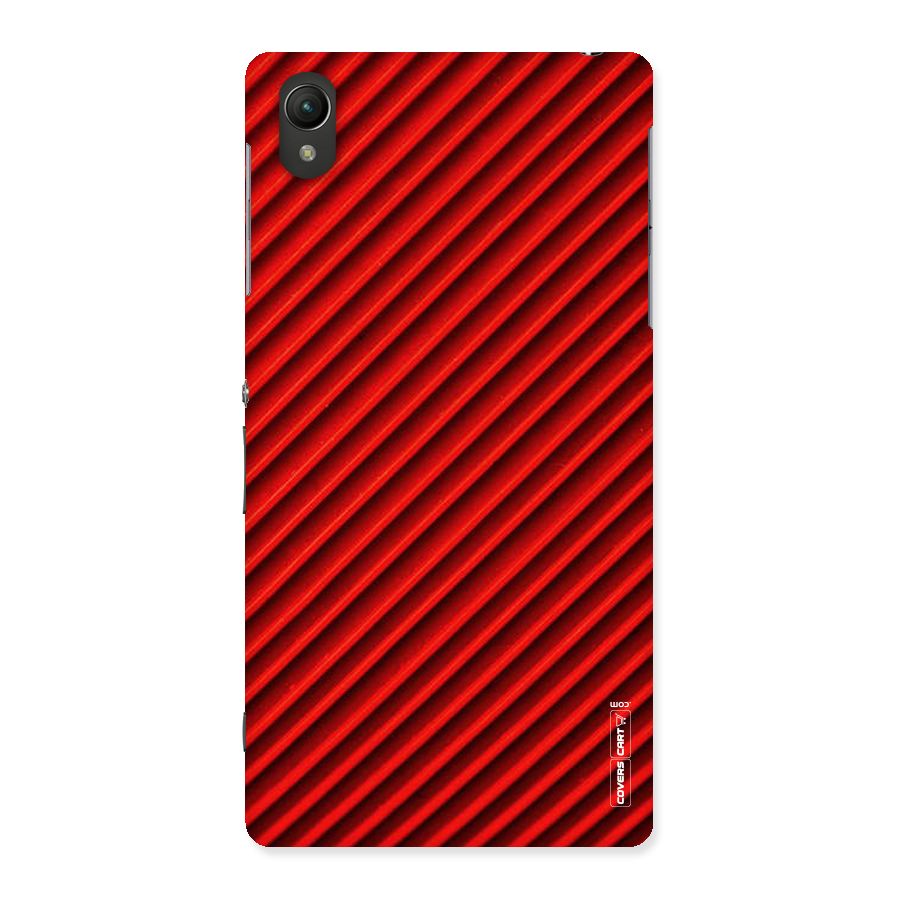 Red Rugged Stripes Back Case for Sony Xperia Z2