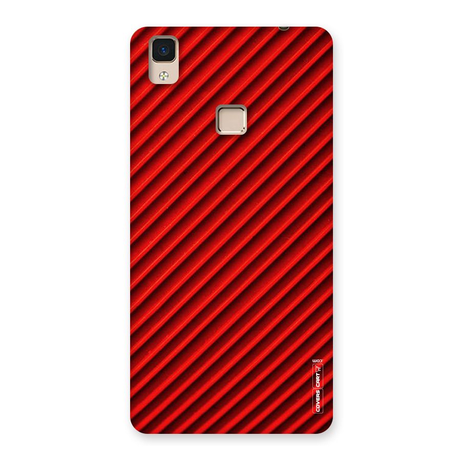 Red Rugged Stripes Back Case for V3 Max