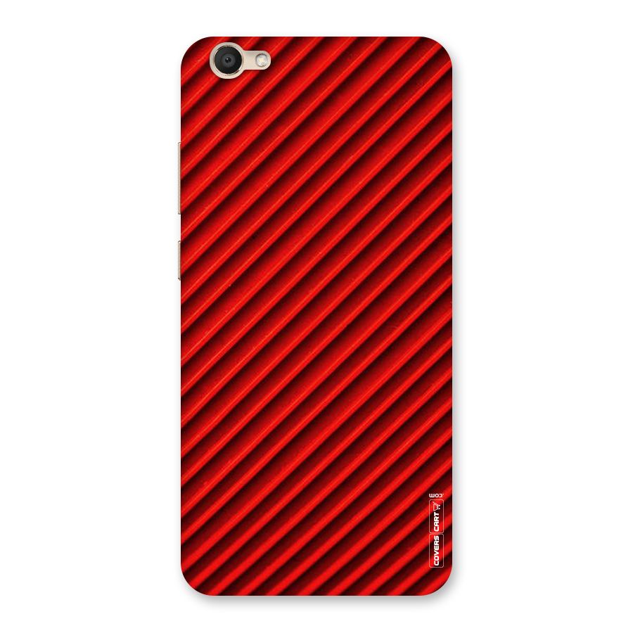 Red Rugged Stripes Back Case for Vivo V5
