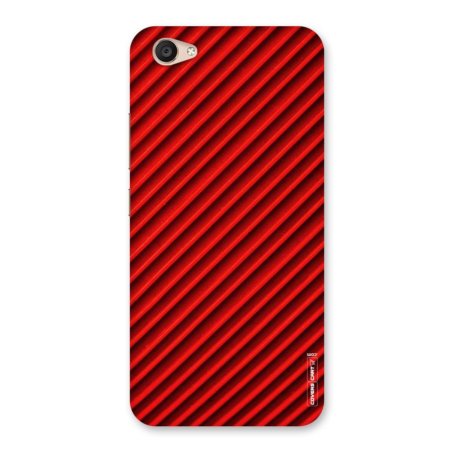Red Rugged Stripes Back Case for Vivo V5 Plus