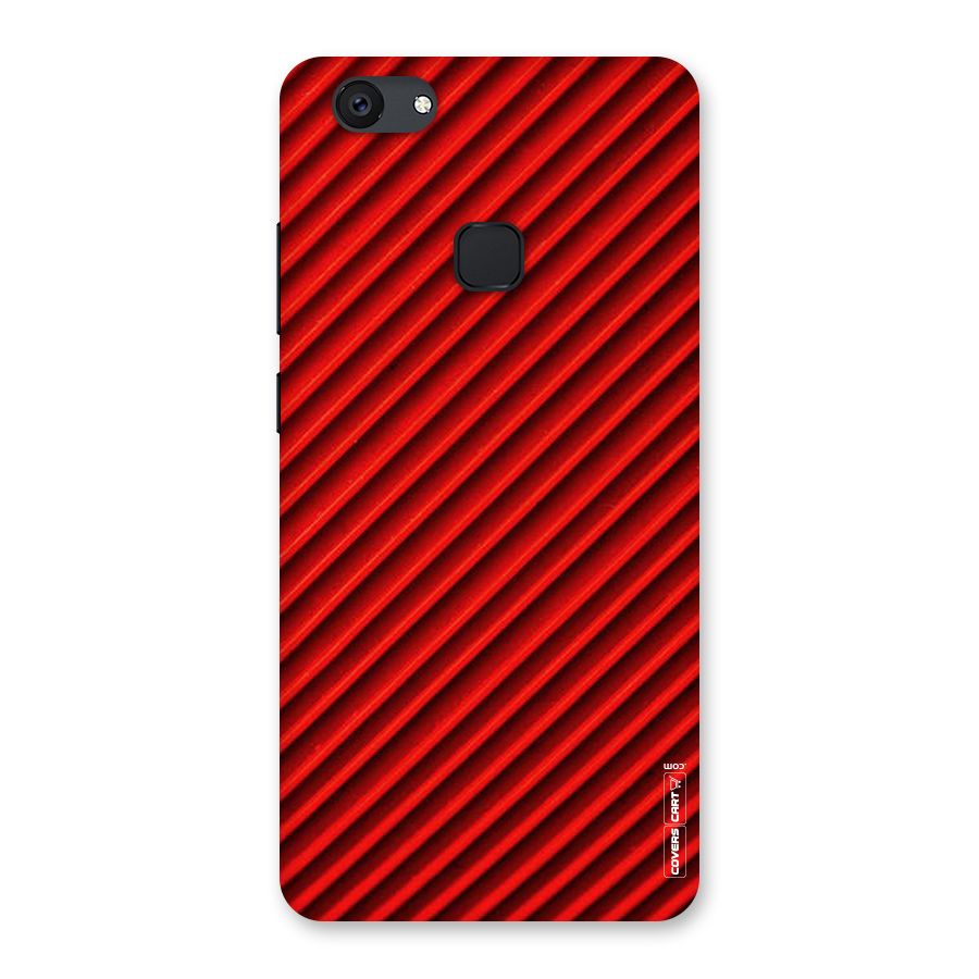 Red Rugged Stripes Back Case for Vivo V7 Plus