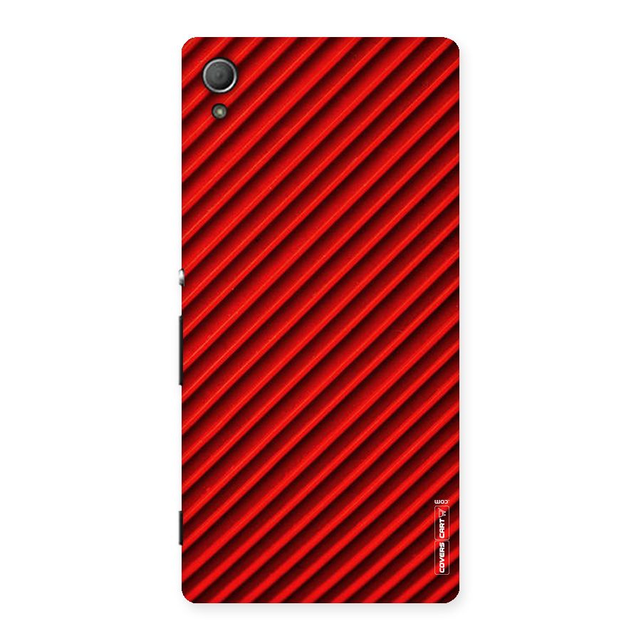 Red Rugged Stripes Back Case for Xperia Z4