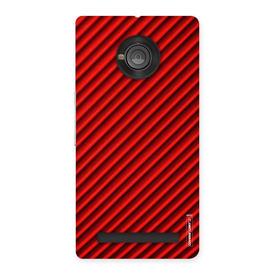 Red Rugged Stripes Back Case for Yu Yunique