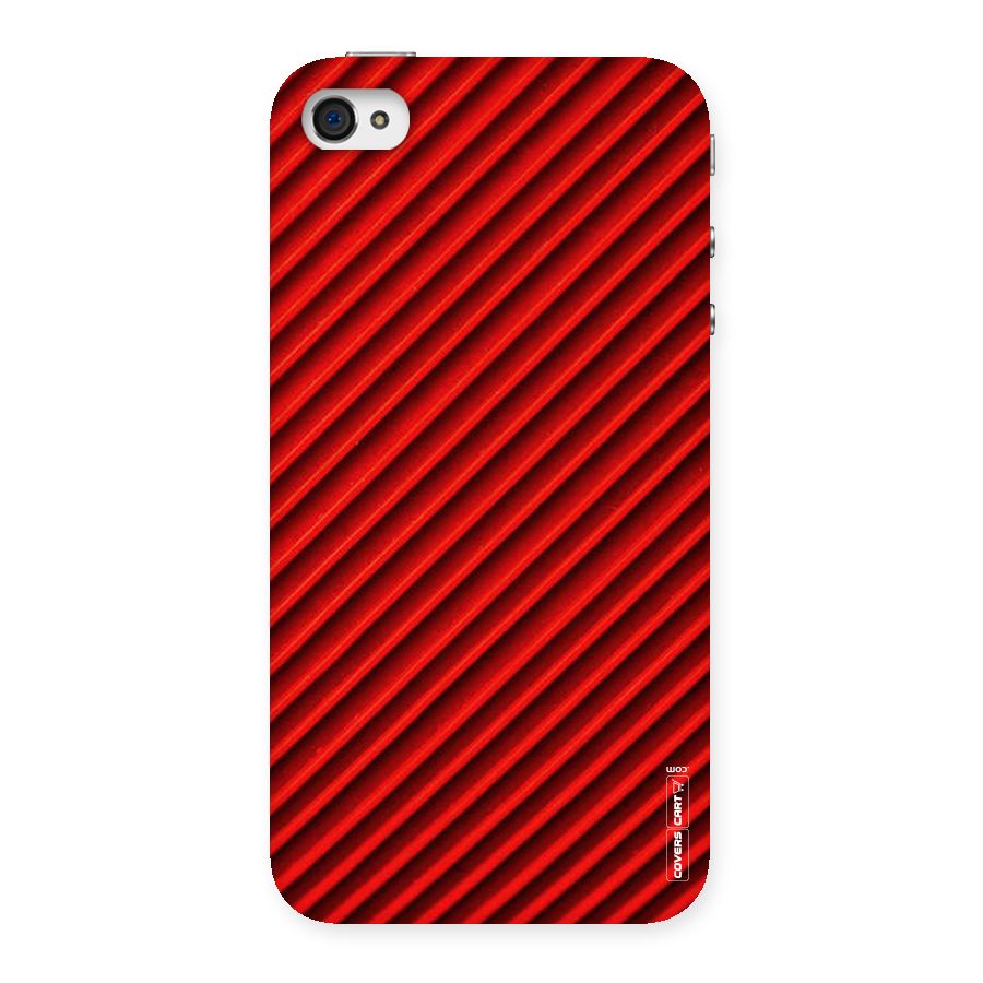 Red Rugged Stripes Back Case for iPhone 4 4s