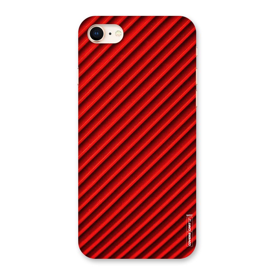 Red Rugged Stripes Back Case for iPhone 8