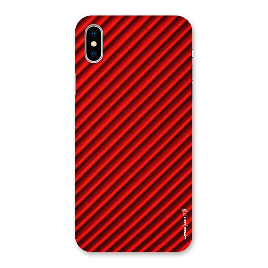 Red Rugged Stripes Back Case for iPhone X