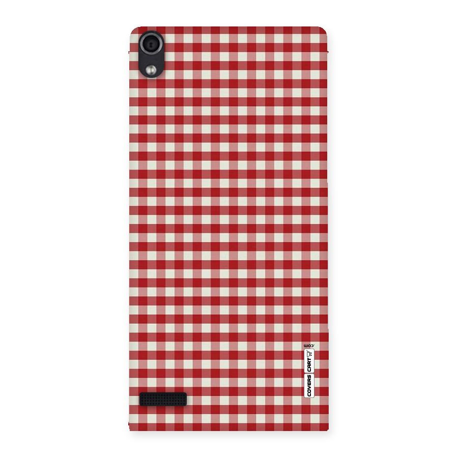 Red White Check Back Case for Ascend P6